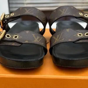 Louis Vuitton | Shoes | Louis Vuitton Black And Brown Flat  display picture 1